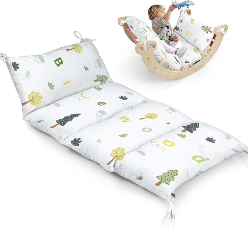 BLUEWUD Cushion for Climbing Arch, Montessori Philosophy Soft and Non-Slip Pillow for Kids, Pikler Cushion for Reading, Playing, Games, Parties (Forest) - Image 1